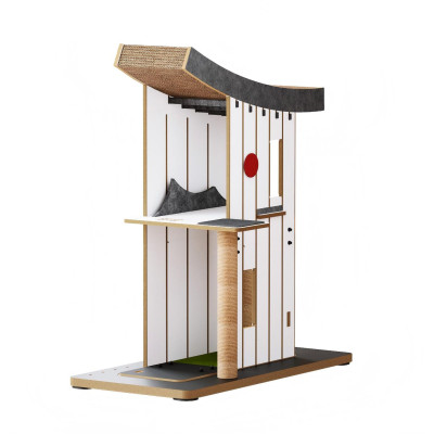  Modern Cute Cat Tree, Specially Designed For Indoor Cats, Height 33.5 Inch, Three-tier Small Cat Tower, Cute Cat Furniture, Suitable For Kittens And Small Cats