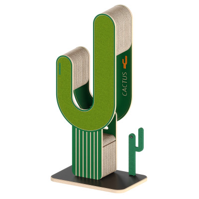 Cactus Cat Tree - Multi-Level Tower for Climbing, Scratching, and Jumping with Sturdy Sustainable Design, Stylish Cat Furniture for Active Play and Home Decor