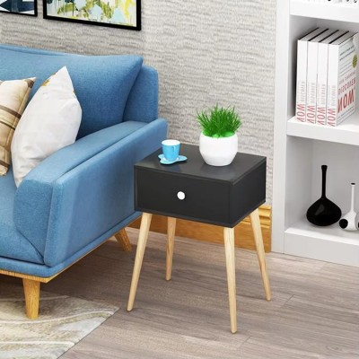 Wholesale Home Funiture with Drawer Wooden Night Table Bedside Cabinet Modern Design Bedside Table