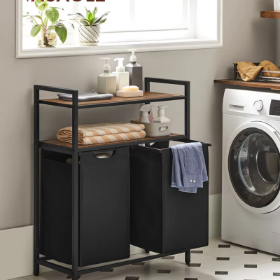 Homeuse Basket Sorter Pull-Out Removable Bags Shelves Gal Capacity Per Bag Room Laundry Cabinet