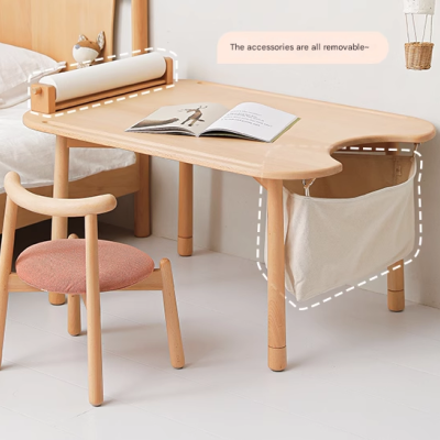Solid wood children's desk study game table baby table and chair handmade storage table