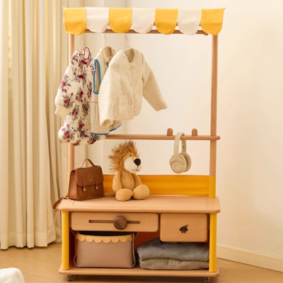 Children's coat rack baby bedroom floor-standing clothes hanger removable storage rack