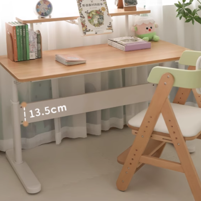 Children's study table primary school students home solid wood adjustable writing desk and chair set