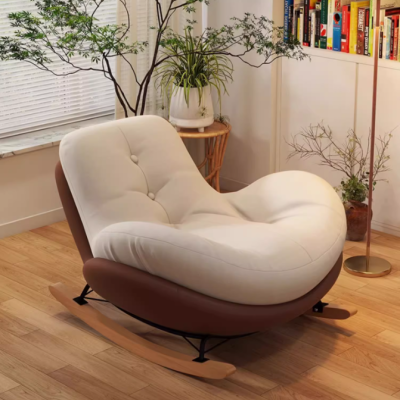 Rocking chair adult recliner balcony home single leisure chair living room light luxury chair lazy sofa chair