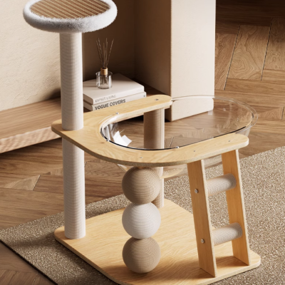 Solid wood cat climbing frame space capsule cat climbing frame