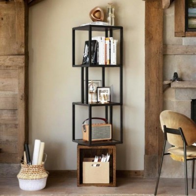 Simple bedroom bookcase living room multifunctional shelf corner multi-layer floor-standing bookshelf