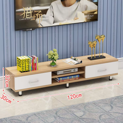 北欧经济型原木色实木茶几沙发电视柜置物架