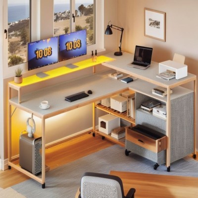 Corner desktop gaming table home L-shaped desk bedroom study table simple desk