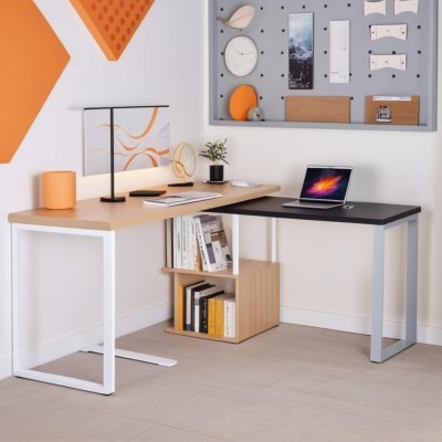 Home simple rotatable computer desk bedroom movable desk double table
