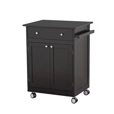 Outdoor Cart Casual Rolling Kitchen Trolley Wood Cabinet Kitchen Organization